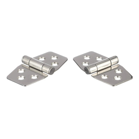 Pair of Barrel Up Friction Hinge In 316 Stainless Steel For Lightweight Boat Doors And Lids Glove Boxes And Compartments One And Nine Sixteenths Inch By Three Inch Pair Delivers Constant Torque And Keeps Doors Open Without Adjustment