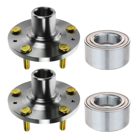 Front Wheel Bearing And Hub Kit For 2002 To 2006 Acura RSX And 2004 To 2005 Honda Civic Includes Two Front Bearings And Two Front Hubs OE Grade Replacement With Easy Install And Ready To Roll Vehicle Compatibility