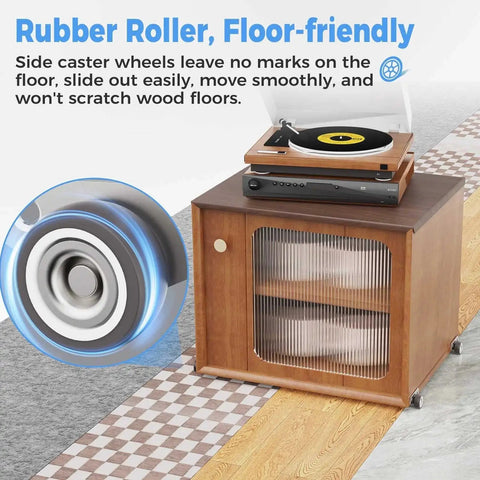 Mini Side Mount Casters 1.25 Inch Low Profile Rigid Non Swivel Rubber Wheels For Sliding Doors Drawers And Cabinets