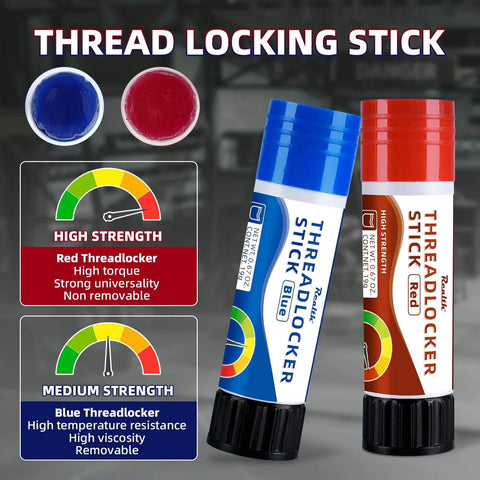 19g Medium Strength Blue Threadlocker Stick For Permanent Bolt And Nut Locking In Automotive And Machinery Repair With Clean Easy Application Delivers Strong Vibration Resistance For Valve Cover Bolts Water Pump Fasteners Oil Pan Hardware