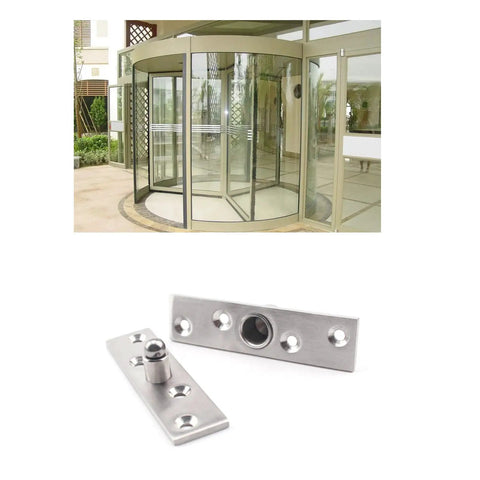 Eight Piece 360 Degree Door Pivot Hinge Set With Fixing Screws Stainless Steel Center Pivot Hinges for swinging doors