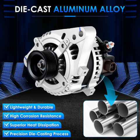 Replacement Car Alternator For Toyota Tacoma 2005 2015 And 4Runner 2003 2009 4.0L V6 High Output Auto Alternator with die-cast aluminum