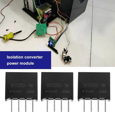 4 Pack Black 5V To 5V Isolated DC DC Power Supply Module B0505S-1W 1W Output, 4 Pin, Low No Load Current, High Isolation, Compact And Rugged For Industrial Projects