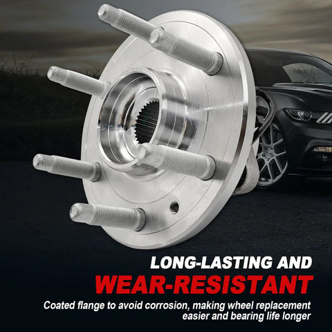 Beefed-Up Front Wheel Bearing Hub Assembly For 4WD And AWD With ABS 6 Lug Fits GM Full Size Trucks And SUVs From Tahoe To Suburban To Silverado And Escalade 07-14 Easy Install Durable Replacement