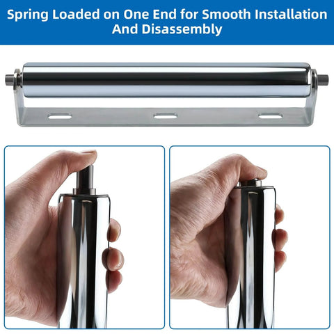 ✝️ 12" Long Rollers with Bracket 1.5" Dia Galvanized Steel Conveyor Roller for Roller Stands Woodworking and Conveyors 2 Pack