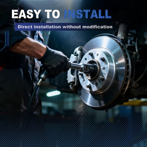 Mechanic installing Front Wheel Hub Bearing Assembly Replacement For Ram 1500 2012 Through 2018 And Ram 1500 Classic 2019 Through 2022