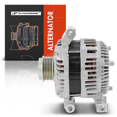 Side view of Beefed Up 12V 110A Alternator For Mazda 6 2006 To 2013 And Mazda 3 2007 To 2013 L4 2.3L With Six Groove Pulley