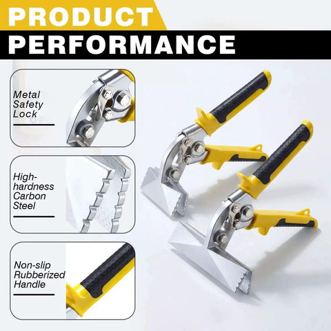 Pro Grade Offset Hand Seamer Set 3 Inch and 6 Inch Wide Jaw Sheet Metal Benders with ergonomic handles and carbon steel