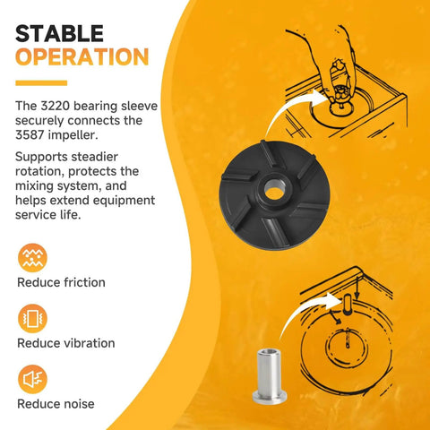Downtime Fighting Standard Magnetic Impeller And Bearing Sleeve Maintenance Kit For Beverage Dispensers 3587 Impeller 3220 Sleeve