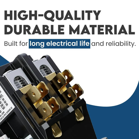 2 Pole Definite Purpose Contactor With 120V Coil 30 Amp UL Recognized A2L Refrigerants Rated Line Lugs And Load Screws DW302B-11