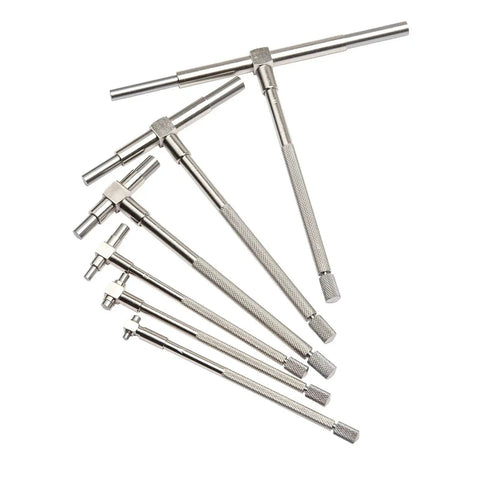 Versatile Pro Grade Gear Telescoping Bore Gauge Set for Precise Inside Hole Measurements Five Sixteenth Inch to Six Inch Range in Stainless Steel