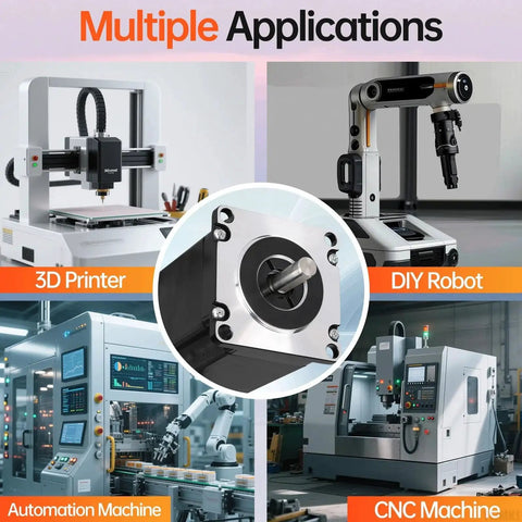 Sturdy Nema 23 Closed Loop Stepper Motor Kit with Closed Loop Driver for CNC Lathe Router, 3D Printer, DIY Robot Projects, multiple uses