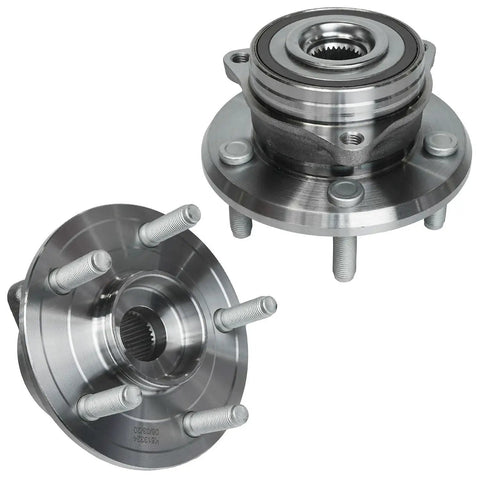 Front Wheel Bearing And Hub Kit For 2011 2020 Dodge Durango And 2011 2019 Jeep Grand Cherokee Includes Two Front Hub Assemblies And Twenty Four Chrome Lug Nuts Five Bolt Hubs Tone Ring ABS Compatible Easy Installation