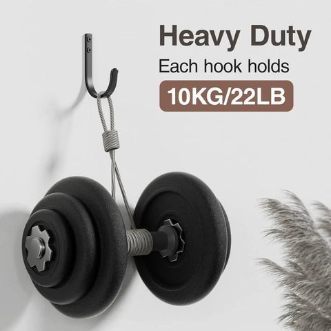 Wall Hooks 5 Pack 22 Lb Screw In Metal Hangers For Towel And Coat Storage Outdoor Closet Door Bathroom Black Premium Aluminum Alloy Rust Resistant Durable holding weight load
