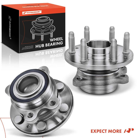Two Front Wheel Bearing And Hub Assembly Set For Chevrolet Colorado 2015-2022 And GMC Canyon 2015-2022 6 Lug 4WD Only Replacement High Load Capacity With Durable Roller Bearing