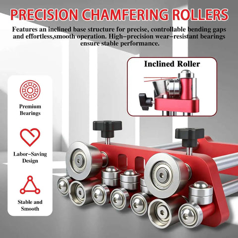 Two Station Edge Bender For Sheet Metal Roller And Roof Projects, On The Job Site, Heavy Duty Pro Grade, Scratch Free Beveled Rollers
