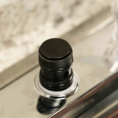 Danco 80360 faucet grease, 1/2 oz, waterproof, black cap with threaded neck on chrome faucet stem