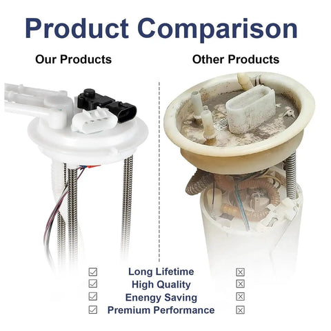 Comparison of Electric Fuel Pump Module Assembly For 1997 1998 1999 2000 Chevy S10 GMC Sonoma And Isuzu Hombre 2.2L L4 with competitor