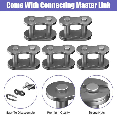 Master links for 35 Chain Go Kart Roller Chain With Chain Breaker Replacement For Go Carts Mini Bikes Dirt Pit Bikes And Motorcycles