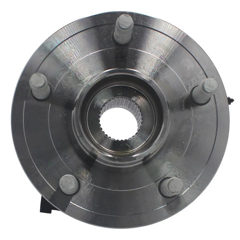 Front view of Front Wheel Hub And Bearing Assembly For Dodge Ram 1500 2012 2018 And Ram 1500 Classic 2019 2022 With 5 Lug ABS