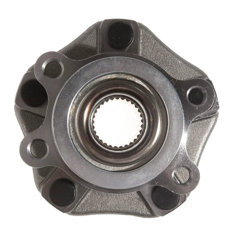 Front view of Front Wheel Hub And Bearing Assembly 5 Lug Fit For 2015 2016 2017 2018 Chevy City Express Nissan Leaf NV200 Sentra 513364 2 Pack Premium Replacement Part With ISO Certified Quality