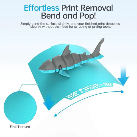 CryoGrip Pro Glacier Panda Double Sided Build Plate For Bambu Lab P2S P1S P1P X1C X1E A1 3D Printers fine texture detail