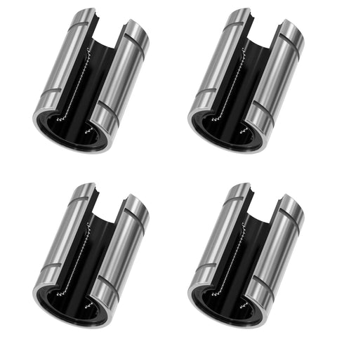 Open Type LM16UUOP Linear Ball Bearings 16Mm Bore 28Mm OD 37Mm Length 4 Pack With Double Side Rubber Seal Built For CNC And 3D Printer Motion Rails