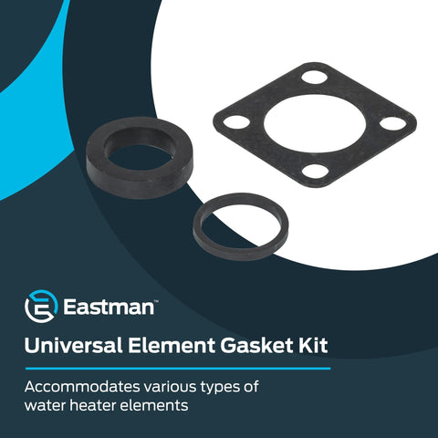 Eastman Universal Element Gasket Kit, black; includes two circular gaskets and a square flange gasket.