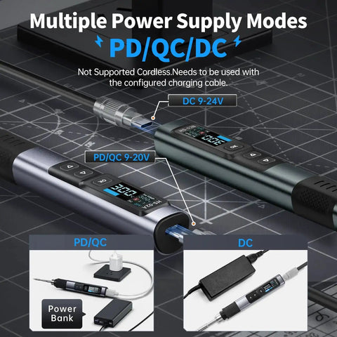 2 In 1 Heat Set Insert Tool And Corded Pro Grade Soldering Iron Kit For 3D Printers And Electronics Repair with power modes