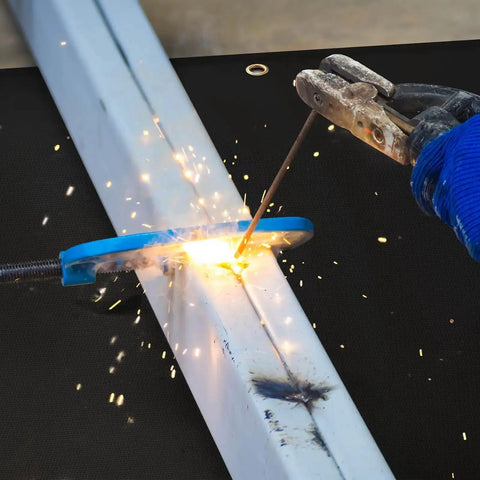 Heavy Duty Welding Blanket 4x6 Ft Silicone Coated Fiberglass Fireproof Shield With Heat Resistant Up To 1022F for welding protection