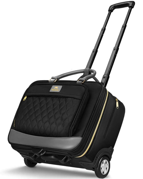 Underseat Rolling Briefcase For Travel And Work, Airline Approved Personal Item With Wheels, Fits 17.3 Inch Laptop by Matein