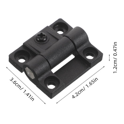 Plastic Folding Cabinet Door Hinges OSALADI 90 Degree Right Angle Torque Positioning dimensions shown