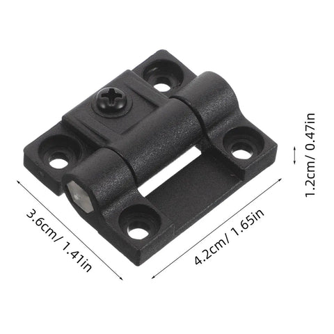 90 Degree Plastic Cabinet Door Hinges Zerodeko Adjustable Torque Folding Right Angle Hinges black, compact design with dimensions