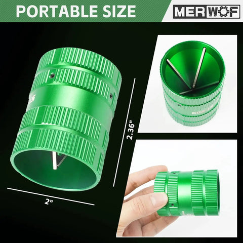 Pro Grade Durable Aluminum Pipe Reamer For Copper And PVC Pipes Deburring And Chamfering Tool With Four Sharp Stainless Reamers handheld