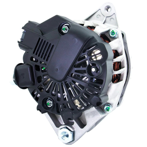 Close-up of Beefed Up Alternator Replacement for 2012 Through 2017 Accent Veloster Rio 1.6L L4 Engine Compatible With 37300-2B510 37300-2B300 37300-2B500 2607372 2608483 2616741 13209N.