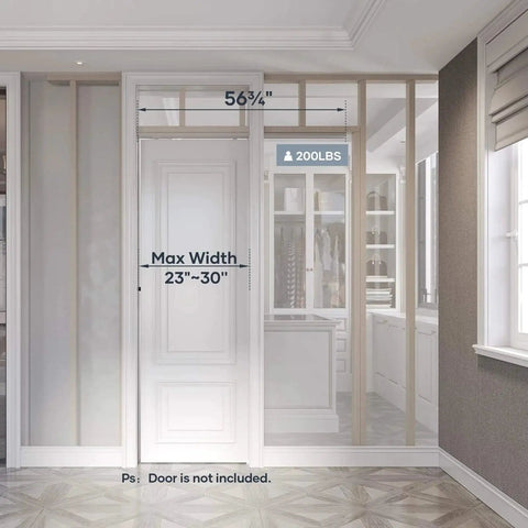 Interior view showing 5 Foot Commercial Grade Sliding Pocket Door Hardware Track Kit Top Mount Heavy Duty Aluminum System installed