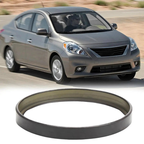 Side view: metal wheel speed sensor tone ring for Versa rear ABS (2012–2019) and Versa Note (2014–2019)