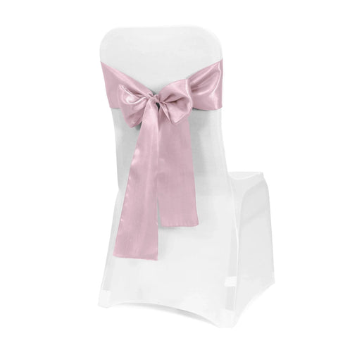 10 Piece Satin Chair Sashes Bows For Wedding Reception And Banquet Decor Universal Back Tie For Chairs Party And Hotel Events 7 Inches Wide By 108 Inches Long 100 Percent Polyester Satin