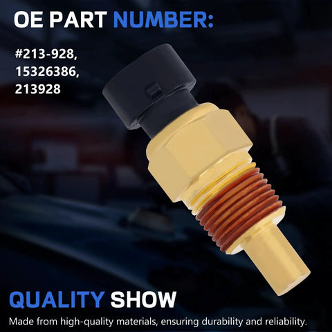 Coolant Temperature Sensor Replacement For Buick Allure Chevrolet Silverado GMC Pontiac 1986 To 2007 With 3.8L 4.3L 4.6L Engines Direct Fit
