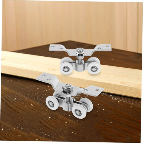 2 Pack Heavy Duty Stainless Steel Sliding Door Rollers With Silent Nylon Wheels for smooth indoor outdoor track operation