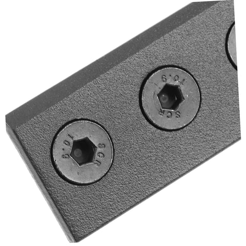 Close-up of heavy-duty flat fixing plate from Versatile Barn Door Track Connectors Black Sliding Door Hardware Built To Last Easy Install Kit