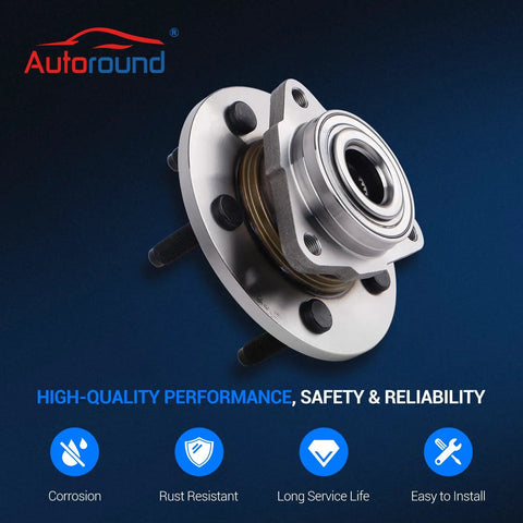 Front Wheel Bearing And Hub Assembly Two Pack For Dodge Ram 1500 2002 2003 2004 2005 2006 2007 2008 5 Lug 2 Wheel ABS Direct Fit