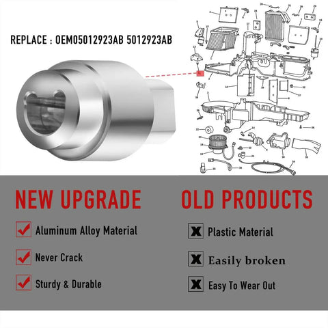 Diagram with Heavy Duty Aluminum Temperature Door Servo Coupling for Dodge Ram 1500 1999 2001 and Ram 2500 3500 1999 2002 CNC Machined T6061 Aluminum