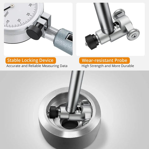 Dial Bore Gauge Set With 0.7 To 6 Inch Range And 6 Inch Depth For Engine Cylinder Measurement Ultra Precise 0.0005 Inch Accuracy