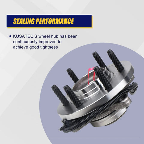 Image of Front Wheel Bearing And Hub Assembly For Ford Expedition F-150 Lincoln Navigator 2011 2012 2013 2014 4WD AWD 6 Lug With ABS OEM Grade Direct Fit Premium Quality Reliable Replacement Part, showing sealing performance features.