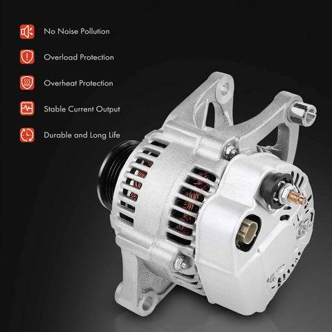 Alternator For Dodge Ram 1500 2500 3500 Van Dakota 2001 2002 2003 3.9L 5.2L 5.9L 8.0L 12V 117Amp 7 Groove Pulley Replace 56029913AA 1210003760 Direct Fit Replacement For Auto Electrical System Performance And Reliability Drop In Ready
