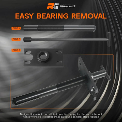 Parts of Gimbal Bearing Puller And Installer Tool Kit For Mercruiser Alpha 1 MR Bravo OMC And Volvo Marine displayed for easy removal