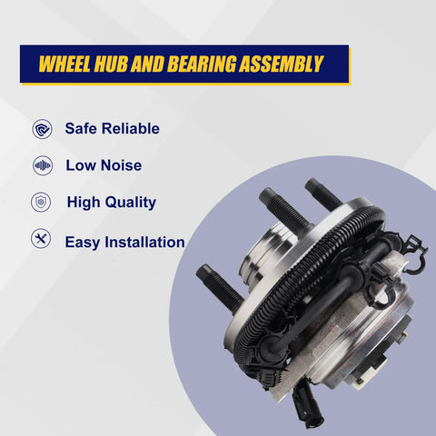 Front Wheel Bearing And Hub Assembly Fits Right In For 1998 To 2000 Ford Ranger And 1998 To 1999 Mazda B4000 4WD With ABS 5 Lug Bolts Model 515027 Replacement