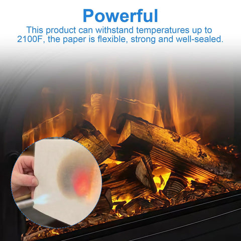 High-temp gasket paper, 1/8 in thick, 7 × 10 in, ceramic fiber for wood/pellet stoves; 2100°F; 6-pack