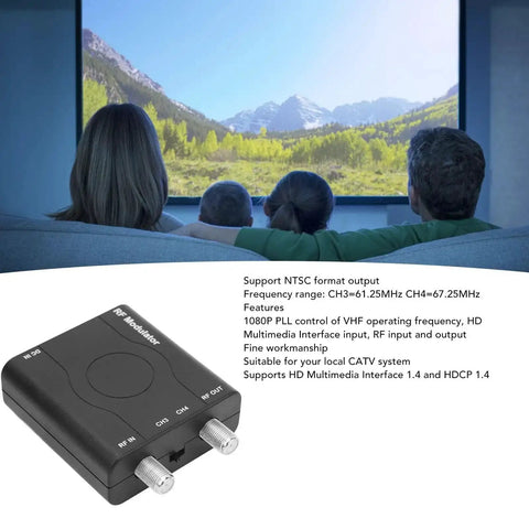 RF Modulator Adapter With HDMI Input For NTSC Output And 1080P PLL Controlled VHF Modulation Coaxial Converter For Old School TVs setup